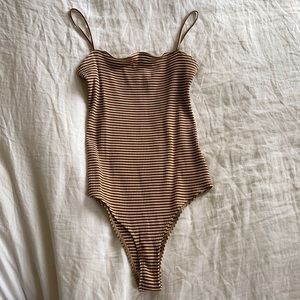Reformation Striped body suit
